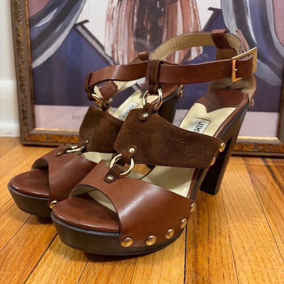 Jimmy Choo Shoes - Jimmy Choo Brown Leather Suede Sandals